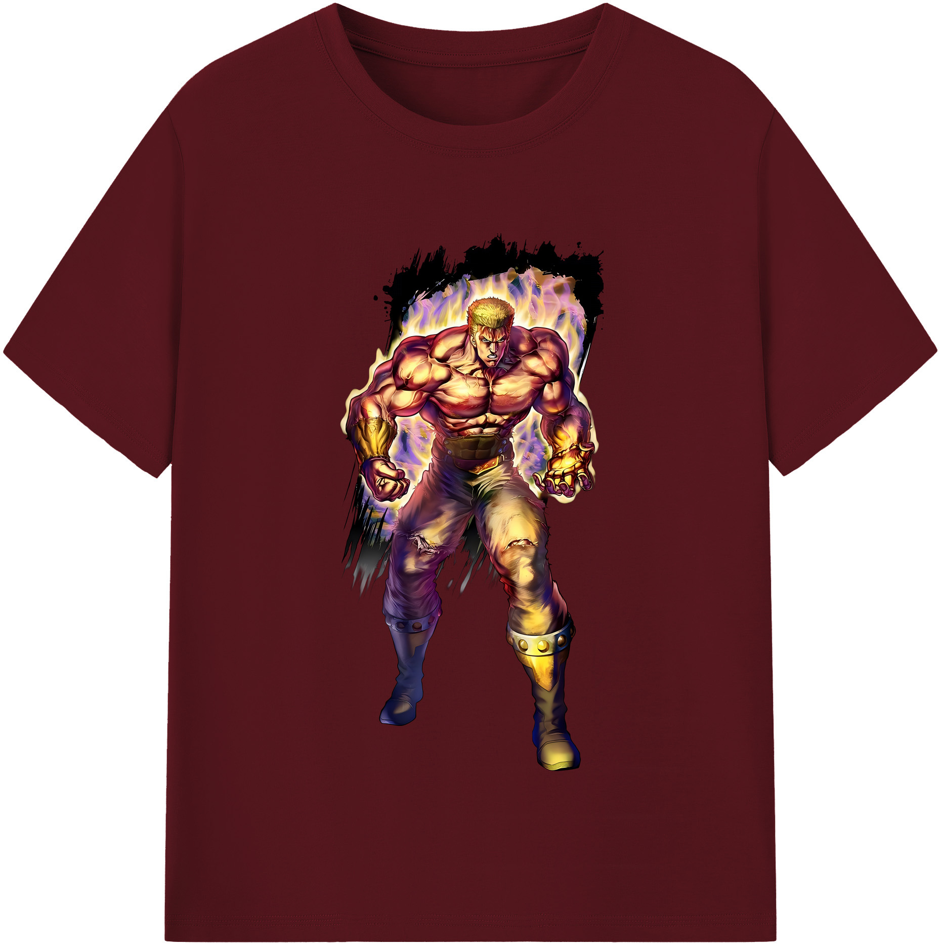 （画像用） 北斗の拳 Fist of the North Star 綿100％半袖Tシャツ（フロントプリント）